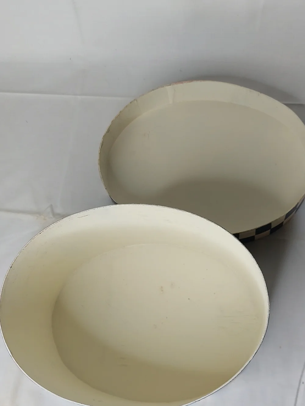 Decorative Black & White Check Farmhouse Storage Hat Boxes - Set of 3